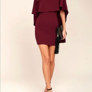 Lulu’s gorgeous cape dress.